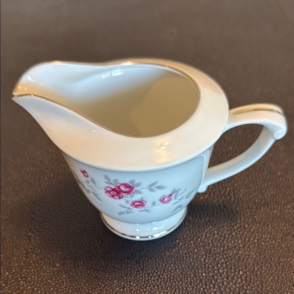 Three Castle China Rosabelle Floral Cream Pitcher Vintage